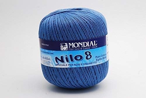 Mondial NILO Egyptian Cotton Prints Crochet Thread/Yarn Size 8-645 Teal