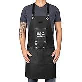 StyleCraft Heavy Weight Waterproof Professional Barber-Salon Apron Cross Back Strap and Pockets