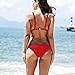 Leadmall Women’s High Waisted Solid Bikini Sets, Ladies Two Piece Bathing Suits Padded Bandeau Sexy Swimsuitthumb 4