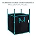 OPULENT SYSTEMS 6 Pack 7 Gallon Heavy Duty Square Grow Bags Thickened Nonwoven Fabric Pots with Handles and Stick Holders for Poles (Black)thumb 3