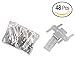 Royal Imports Silver/White Corsage Wrist Bands, Elastic Wristlets for Wedding Prom Flowers, Bulk pack of 48