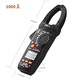 Multimeter, Tacklife CM04 9.8 Inches Length Auto-Ranging 6000 Counts Clamp Meter, 1000A AC Current, AC/DC Volt, Ohm, Hz, LowZ, NCV VFD, Continuity, Duty Cycle, Capacitance Professional Tester