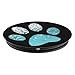 light Blue color Dog Paw Print on a Black Pattern PopSockets Adhesive PopGrip