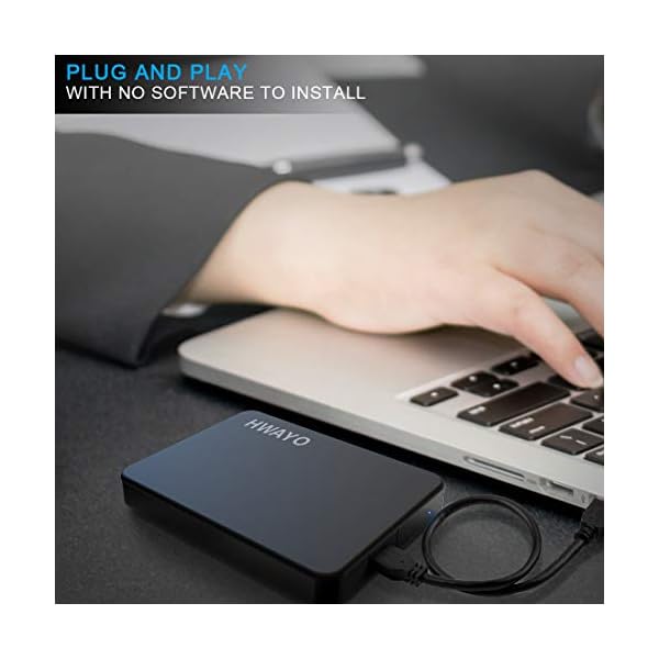 HWAYO Externe Festplatte, 120 GB, ultradünn, 6,3 cm (2,5 Zoll), USB 3.0, für PC, Desktop, Laptop, MacBook, Chromebook – Bild 5