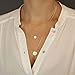 Yean Sequin Pendant Necklace Layered Coin Necklaces Gold Jewelry Chain for Women and Girls