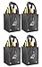 CYMA Reusable 4 Bottle Wine Tote- 4 Pack