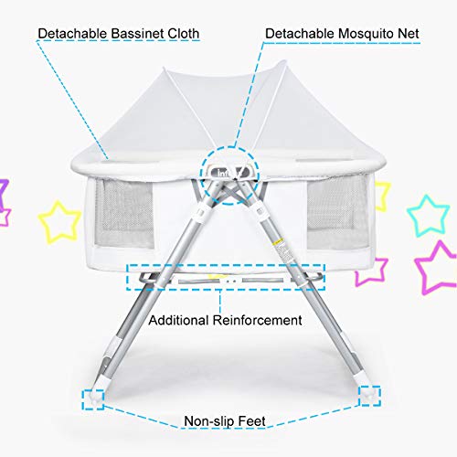 INFANS 2 in 1 Rocking for Newborn Baby, OneSecond Fold Travel