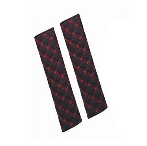 Click Here to See More Images Coromose® Car Safety Seat Belt Shoulder Pads Cover Cushion Harness Pad (Red+Black)
