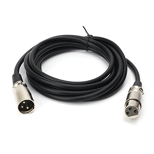 SiYear 10FT XLR male plug to XLR Female jack 3 Pin Microphone Extension Cable for Amplifiers,Preamp,Mixer,Speaker etc (3M)