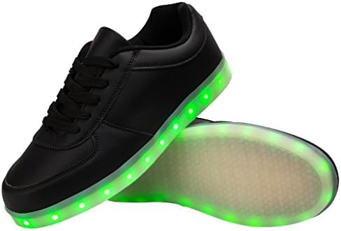 KolHit Unisex LED Light Up Sneakers USB Charging Luminous Flat Shoes
