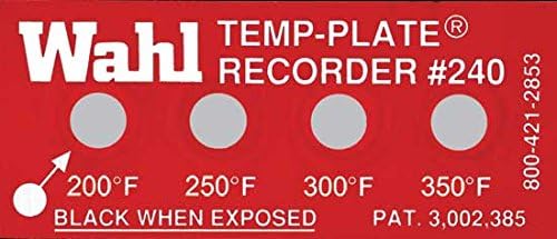 Wahl Instruments 240-202F Standard Four-Position Temp-Plate, 200, 250, 300 and 350 degrees F (Pack of 10)