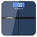Hippih Digital Body Weight Bathroom Scale with Step-On Technology Measures Weight 400lb/180kg AAA Glass Square 004 (Blue)