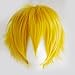 S-noilite Women Mens Short Fluffy Straight Hair Wigs Anime Cosplay Party Dress Costume Pixie Wig (Yellow)