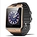 Padgene DZ09 Bluetooth Smart Watch with Camera for Samsung, Nexus, HTC, Sony, LG and Other Android Smartphones (Gold(Black Band))