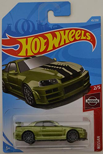 Hot Wheels 2019 Nissan Series Nissan Skyline GT-R (BNR34) 45/250, Metallic Green