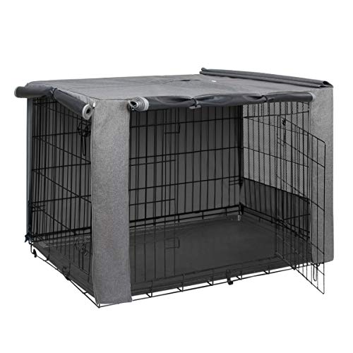 HiCaptain Folding Metal Dog Crate Cover for 36 Inch Wire Pet Cage(Two