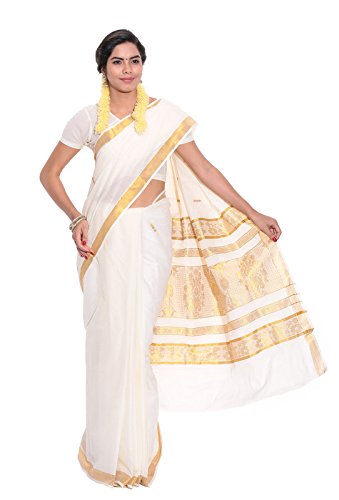 Kerala kasavu Cotton Saree with Blouse