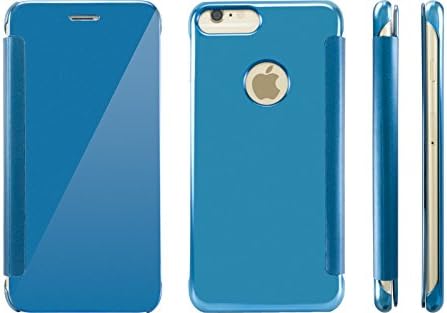 Luxury Slim Mirror Flip Clear View Protective Smart Case Cover for Samsung Galaxy S8 SM-G950 (Baby Blue)