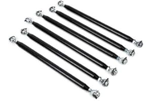 American Star Manufacturing, LLC. 4130 Chromoly Steel Cam-Am Maverick X3 2017-2025 Rear Radius Rods (set of 6) Black Hammertone For 64 Inch Wide Models