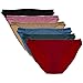 6 Pack Ladies Cotton String Bikini Sexy Women Briefs Underwear Panties, Medium / 6-8, Solids