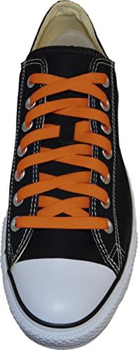 My Shoe Laces Flat Shoelaces 5/16 Wide Athletic Replacement Lace For Sneakers and Shoes (Orange, 36)