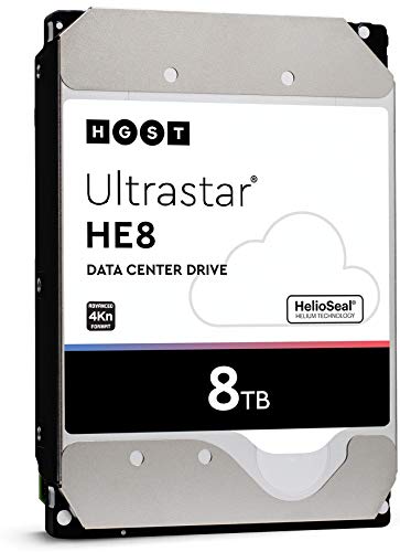 HGST Ultrastar He8 | HUH728080ALN600 | 0F23662 | 8TB 7200RPM 128MB Cache SATA 6.0Gb/s 3.5-Inch | ISE | 4K | Enterprise Server Data Center Hard Drive HDD (Renewed)