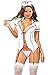 Sexy Nurse Costume - Womens Night Nurse Bedroom Lingerie Costume Set with White Stocking (8050-2)