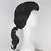 Miss U Hair Men Short Wavy Brown Wig with Pigtails Adult Colonial Funny Wigs for Cosplay Party Halloween