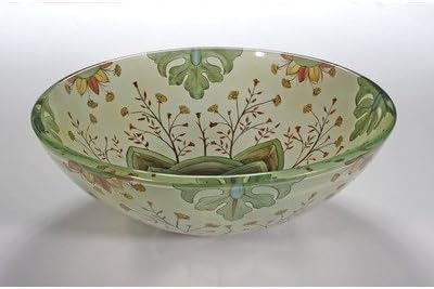 Tempered Glass Vessel Sink in Multicolor by Legion Furniture