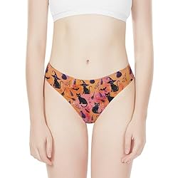 Coloranimal Halloween Black Cat Seamless Thongs