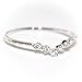 Gieschen Jewelers -Crystal V- 18K Rose/White Gold-Plated CZ Crystal Dainty Ring
