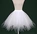 Dressever Vintage 1950s Short Tulle Petticoat Ballet Bubble Tutu White Medium