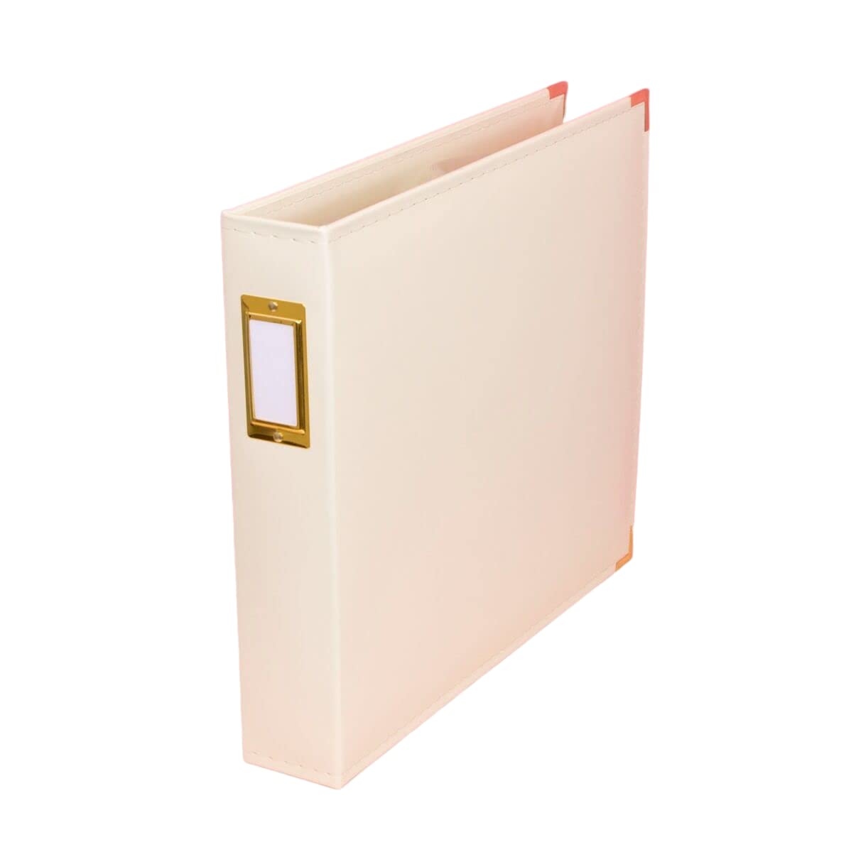 Craftelier - Eco-Leather Photo Album with Cream Covers, 3 Rings and 5 Sleeves 12 x 12 Inches | Perfect for Photographs, Layouts and Project Life Compositions