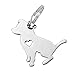 Housweety 1pc Stainless Steel Pit Bull Pendant 3.1x2.9cm