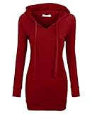 Bepei Womens Long Sleeve Tunic Sweatshirt String Hoodie With Pocket