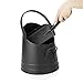 Mind Reader MASH-BLK Large Fire Place Ash Bucket, Pellet Bucket with Shovel, Black
