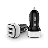 Mokos Genuine Smart IC Technology WinnerGear Universal Super Fast Car Charger 4.8A (2.4A 2.4A) Certified MFi Dual USB Port Adapter Apple Android iPhone 6 Plus iPad Mini Air Galaxy S6 Edge Note LG G4