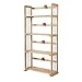 Furinno PiNE Solid Wood 4-Tier & 3-Tier Bookshelves Set, Natural Wood, FNCL-PiNE