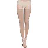 PPXGOGO Thigh High Compression Socks, Firm Support 20-30 mmHg Gradient Compression Stockings with Silicone Band. Treatment for Runnin