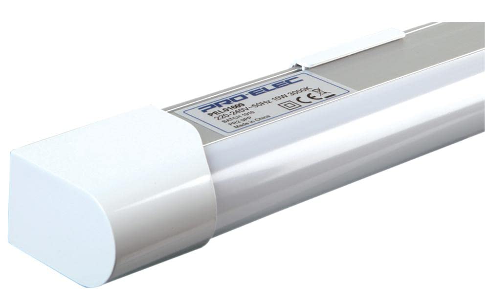 PRO ELEC PEL01610 10W T8 LED Light Fixture, 1000lm, 4000K, 634mm