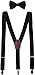 WDSKY Baby Boys' Bow Tie and Suspenders Set Y Back Adjustable Black