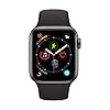 Apple Watch Series 4 44mm (GPS) - Space Grey Aluminium Case with Black Sport Band (Renewed)