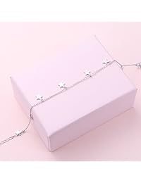 Gargantilla de plata de ley con colgante y cadena de disco, collar para mujeres y niñas de 13 + 3 pulgadas