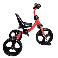 Little Bambino Tricycle for Children Toddler Age 2-6 Years Old Outdoor 3 Wheeler Pedal Ride On Trike with Bell | Quick Assembly | Adjustable Seat (Red)