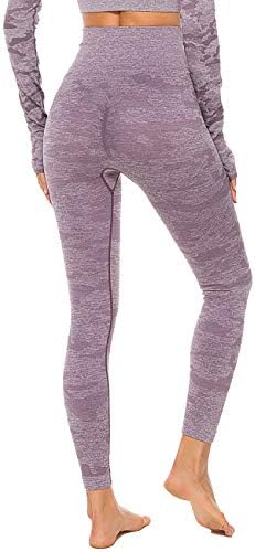 Women's Seamless High Waisted Gym Leggings Power Stretch Compression Running Workout Leggings