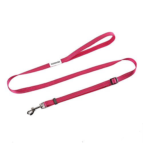 Adjustable Dog Leash by DEXDOG – Padded Strong Short Walking Leash for Dogs, Puppy Leash, Pet Leash - Puppy Supplies & Dog Accessories for Large Medium Dogs (Pink, 5/8 inch width)