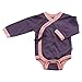 Babysoy Baby Girls' Kimono Bodysuit - Eggplant - 12-18 Months