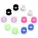 PiercingJ 12pcs Ultra Thin Silicone Double Flared Flexible Tunnel Ear Stretching Plug Gauge - 6 Pairs