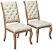 Coaster Home Furnishings - Brockway - Set of 2 Upholstered Dining Chair with Button Tufted, Nailhead Trim and Diamond Motif - Dining Room & Kitchen - Barley Brown - 110292