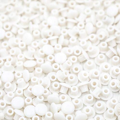 250x Drill Hole Cover Caps M5 Push-In Type Hole Drilling Cover Plugs Blanking End Caps 5mm White